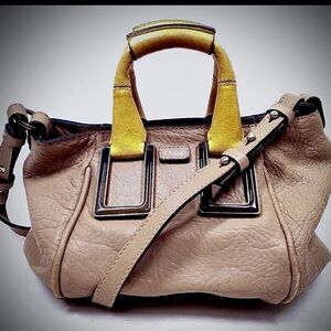 Chloe mini “Ethel”two toned beige/Yellow mustard/tiger eye/Gold-tone metal/DB